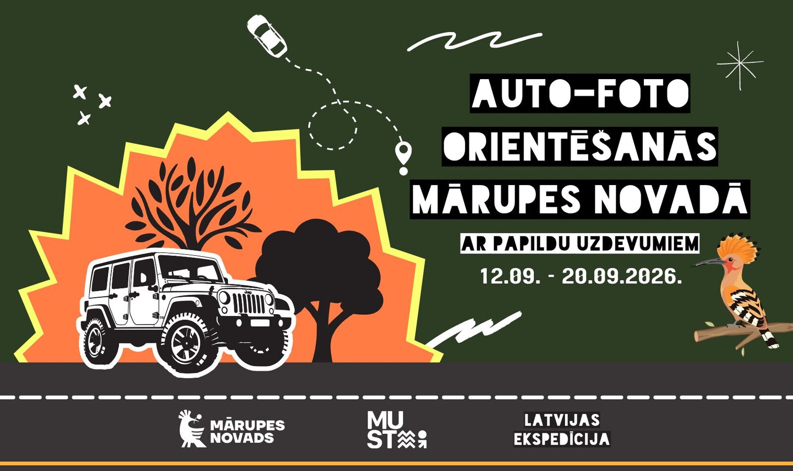 Pieteikšanās Auto foto orientēšanās spēlei Mārupes novadā ir sākusies! 🚗📸