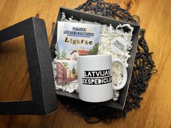 Komplekts ar krūzi Latvijas pilsētu iepazīšanai